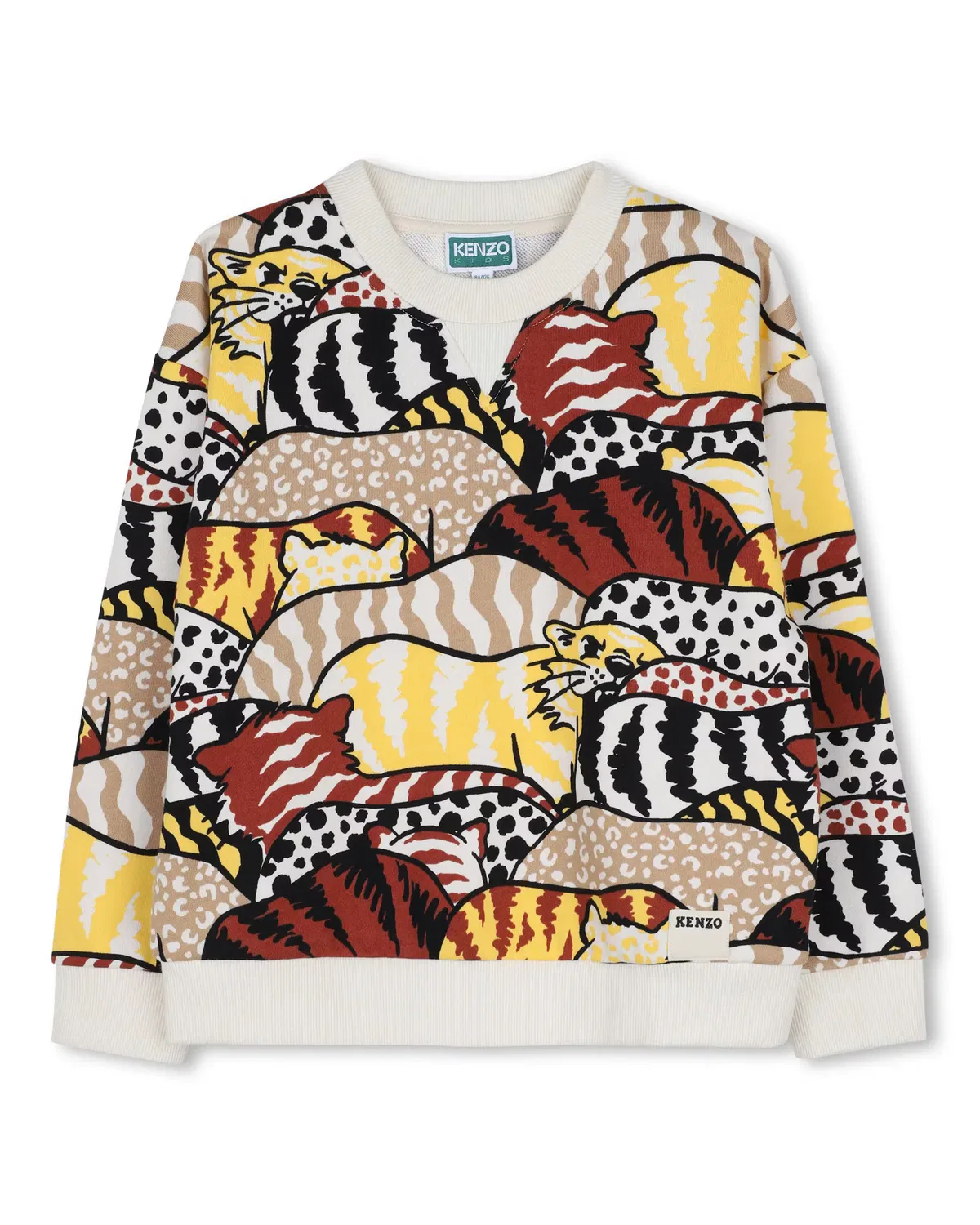 Детская худи для мальчиков с принтом Kenzo Kids, Multicolor