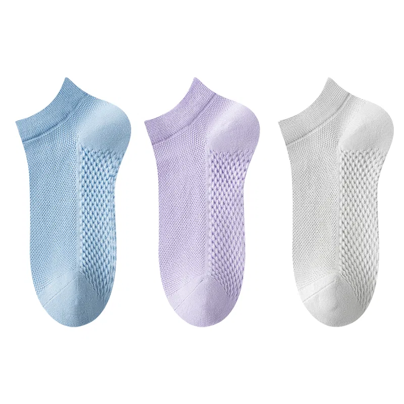 Детские носки-невидимки, набор из 3 пар, MIIOW, Ice Blue/Wisteria/Light Gray