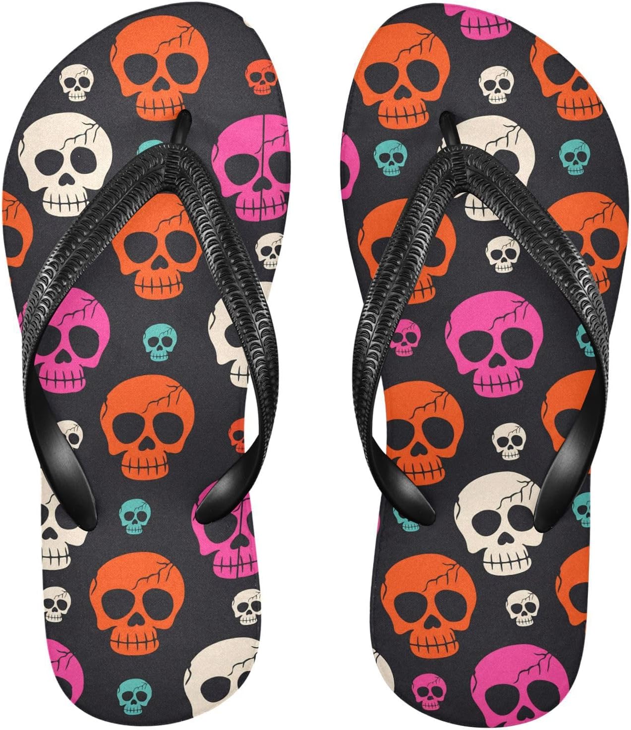 

Пляжные летние сандалии Skull Flip Flop для женщин и мужчин, шлепанцы для душа 2301644 Kfbe