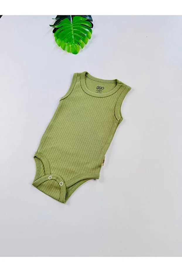 Детское боди для новорожденных без рукавов Efu Baby, Green — фото 2
