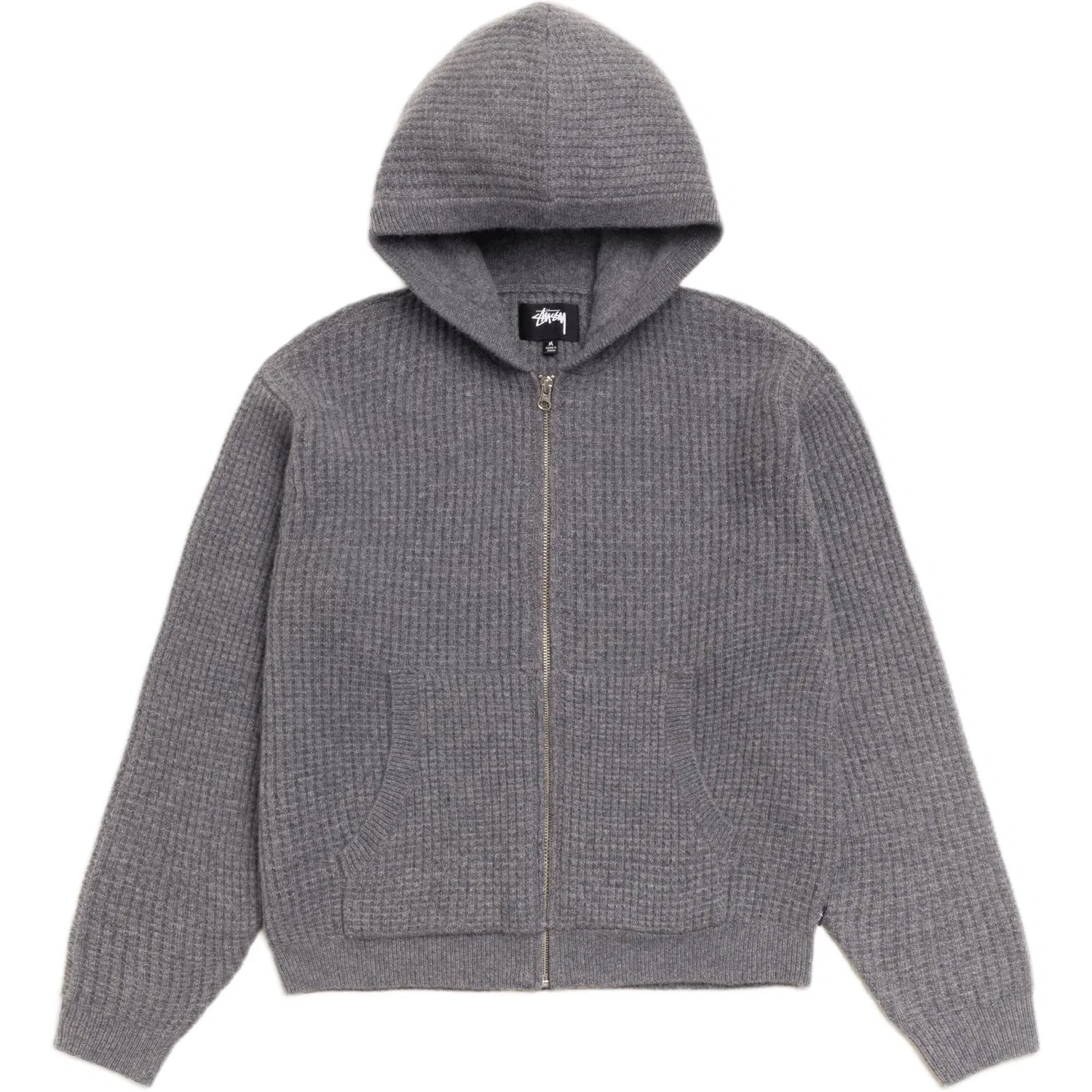 Детское кашемировое худи с длинным рукавом Unisex Moderate Stussy, Charcoal