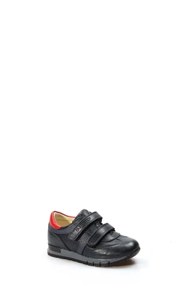 Детские повседневные туфли из натуральной кожи Fast Step, Navy Blue Red — фото 3