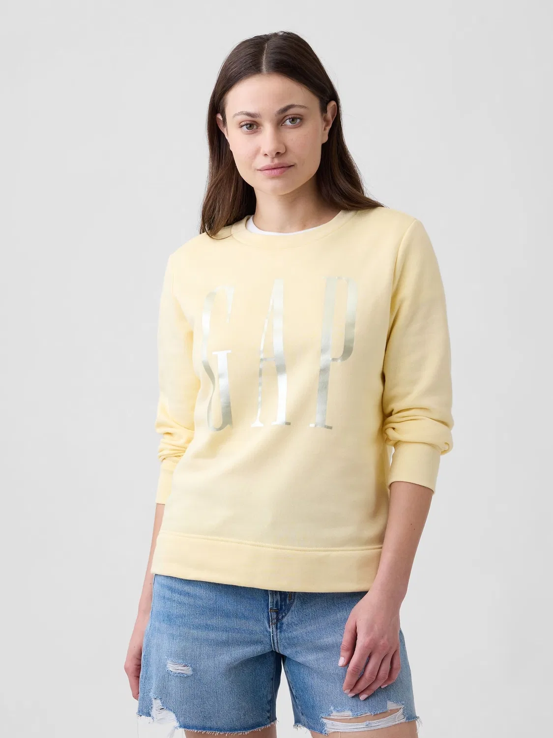 Свитшот Relaxed Logo Gap, желтый