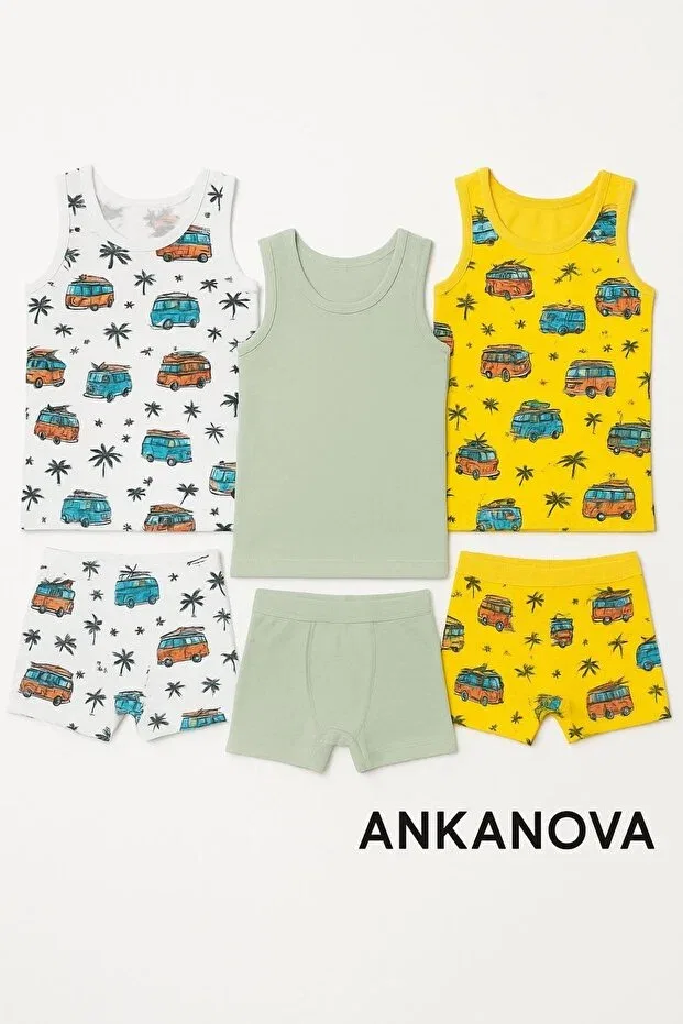 Детский комплект нижнего белья для мальчиков хлопковый Ankanova, White