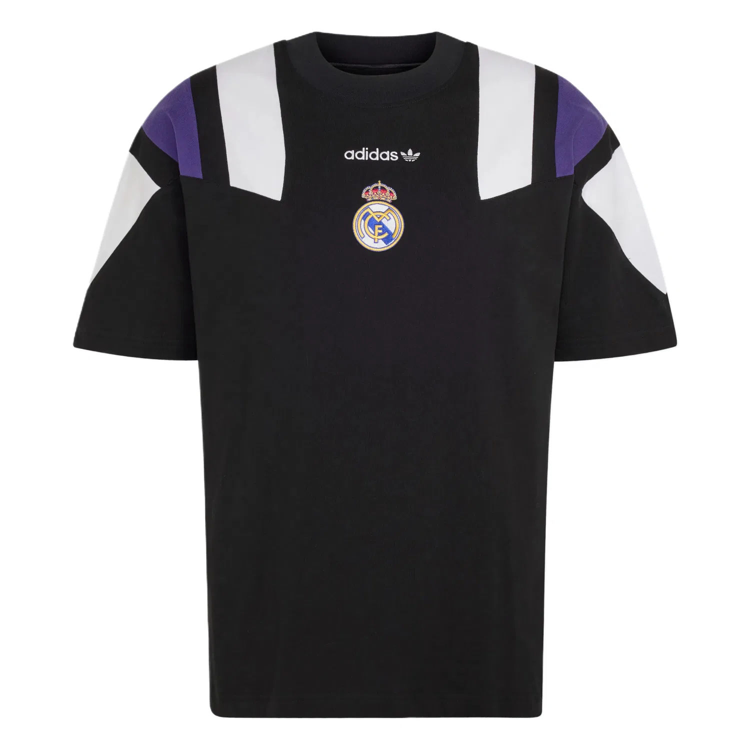 Мужская футболка с круглым вырезом Real Madrid Adidas Originals, Black/Purple