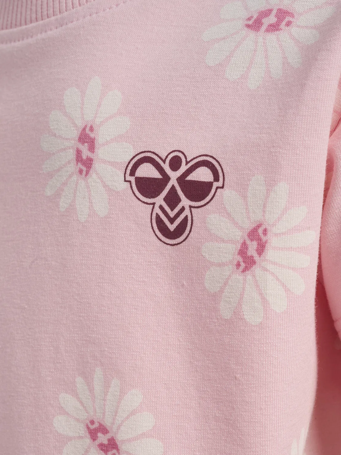 Детская футболка свободного кроя с цветочным принтом Hmlmini Loose Flower T-Shirt S/S Hummel, Роза — фото 3