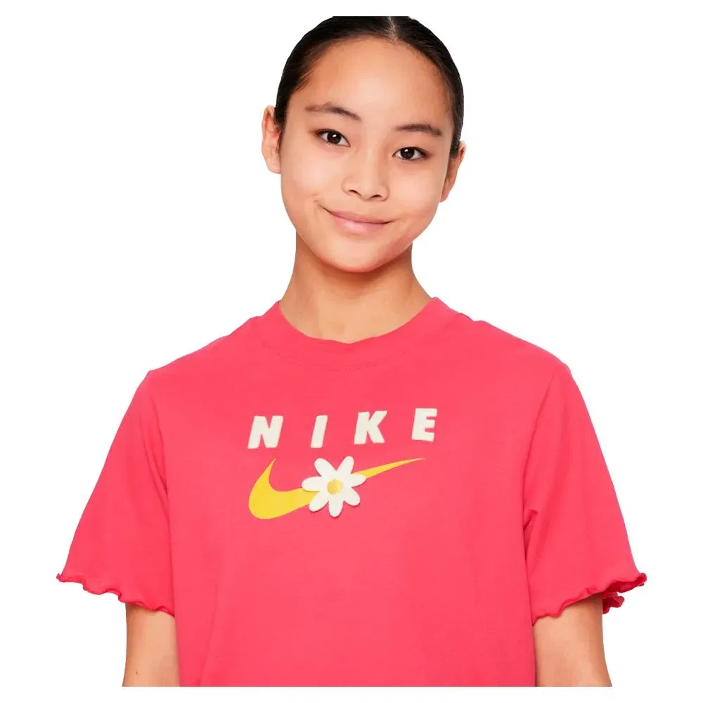 Футболка с коротким рукавом Nike Sportswear Energy Boxy Frilly, розовый — фото 3