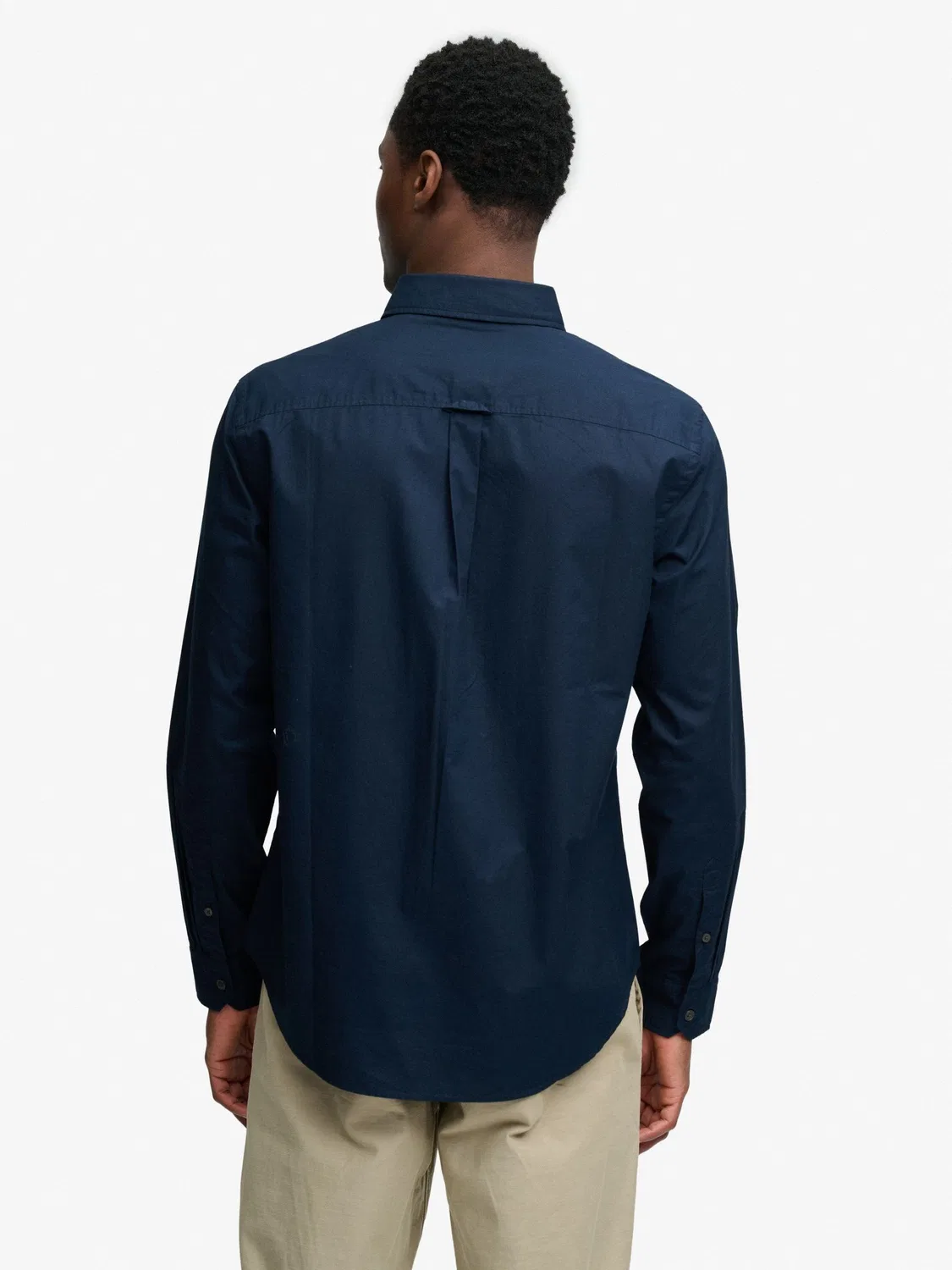 Рубашка с отложным воротником Cut Away Poplin Superdry, темно-синий — фото 3