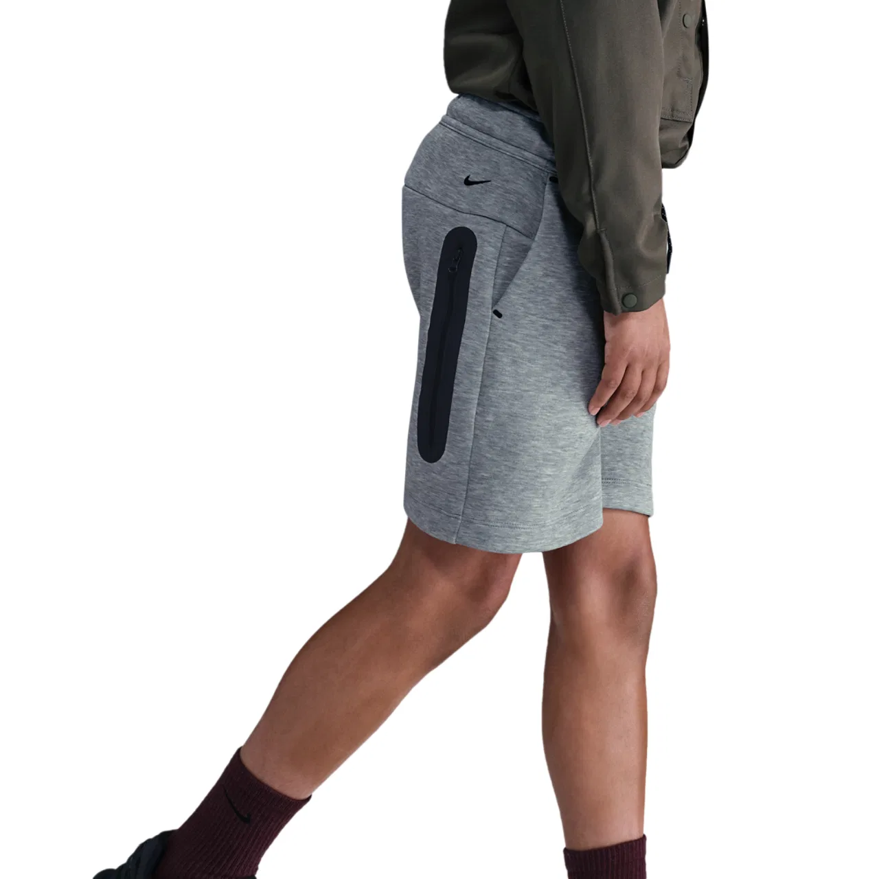 Шорты для мальчиков NSW Tech Fleece Nike, серый/черный — фото 2