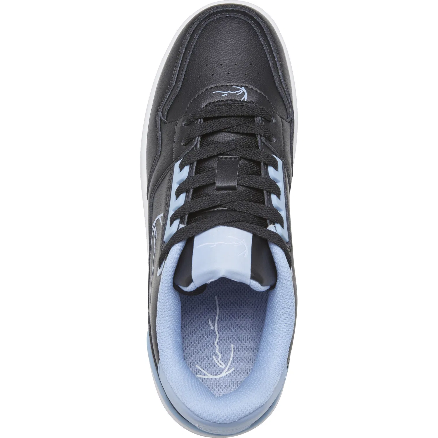 Детские спортивные кроссовки с шнуровкой Karl Kani, Black/Lightblue/White — фото 4