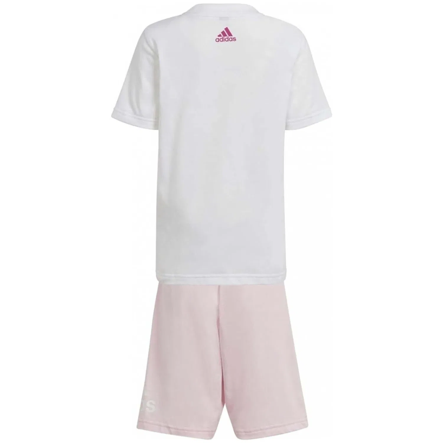 Детский спортивный комплект из футболки и шорт с принтом LK BL CO T SET, Adidas, Weiss Rosa — фото 2