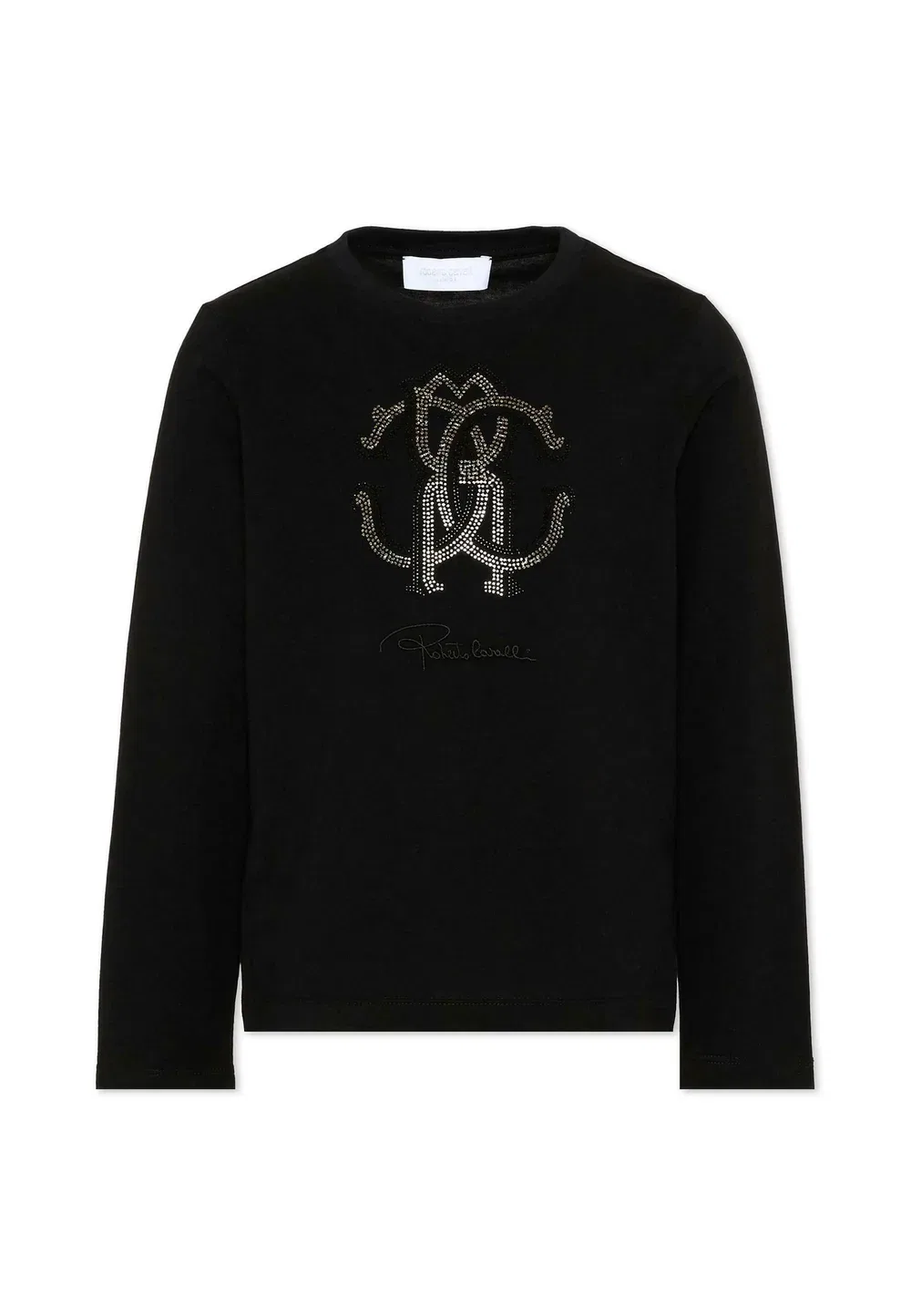 Футболка унисекс с длинными рукавами Roberto Cavalli Junior, Black