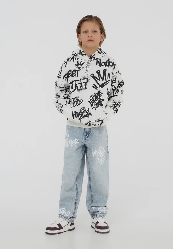 Худи с принтом Hoodie Terranova, Bianco Lana, белый