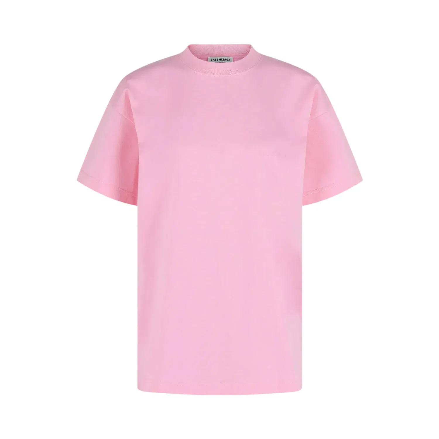 Футболка Balenciaga Medium-Fit Tonal Logo T-Shirt, розовый