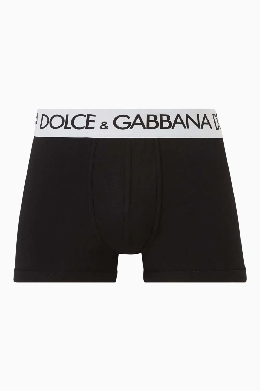 Трусы-боксеры хлопковые с логотипом Dolce & Gabbana, черный