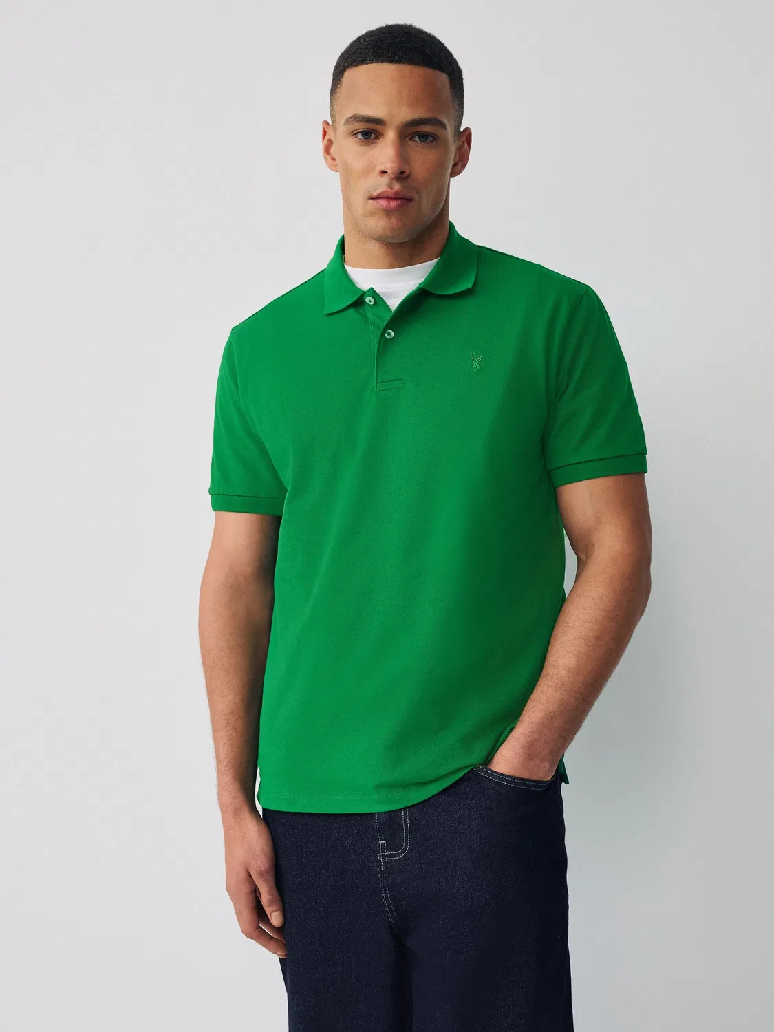Поло из пике, Regular Fit, Pique Polo Shirt Next, зеленый
