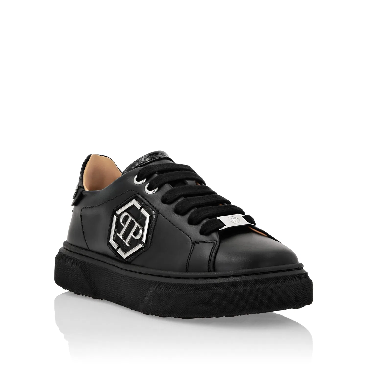 Детские кроссовки Lo-Top Hexagon PHILIPP PLEIN, Black
