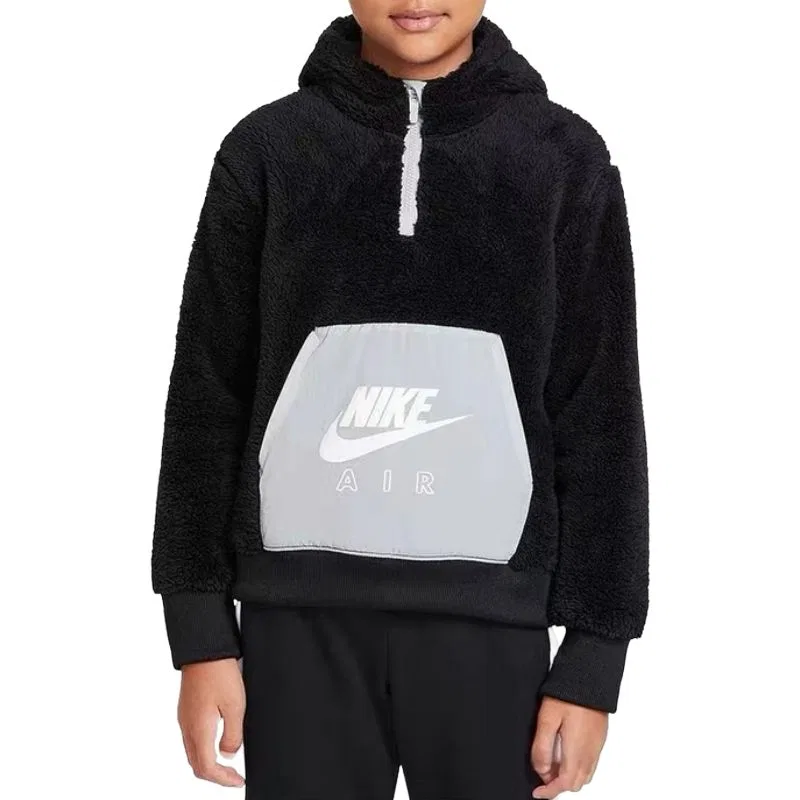 Детская флисовая куртка с капюшоном Black Nike