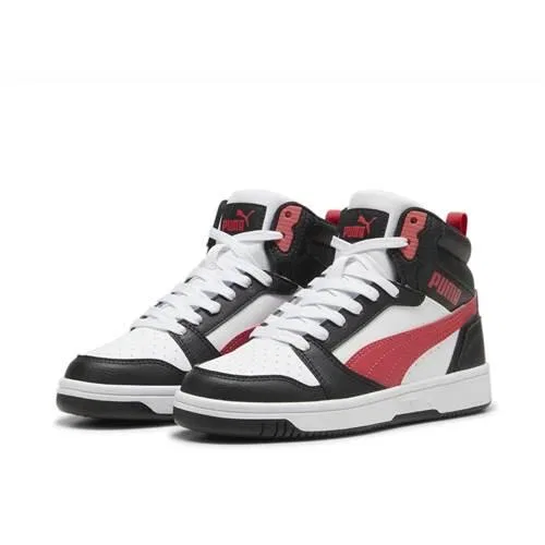 Детские кроссовки Puma Rebound V6 Mid Jr, Цвет Weiss Schwarz — фото 3