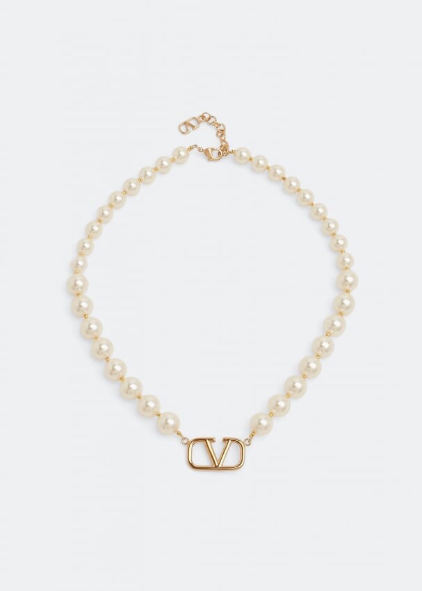 

Ожерелье VALENTINO GARAVANI VLogo Signature pearl necklace, белый