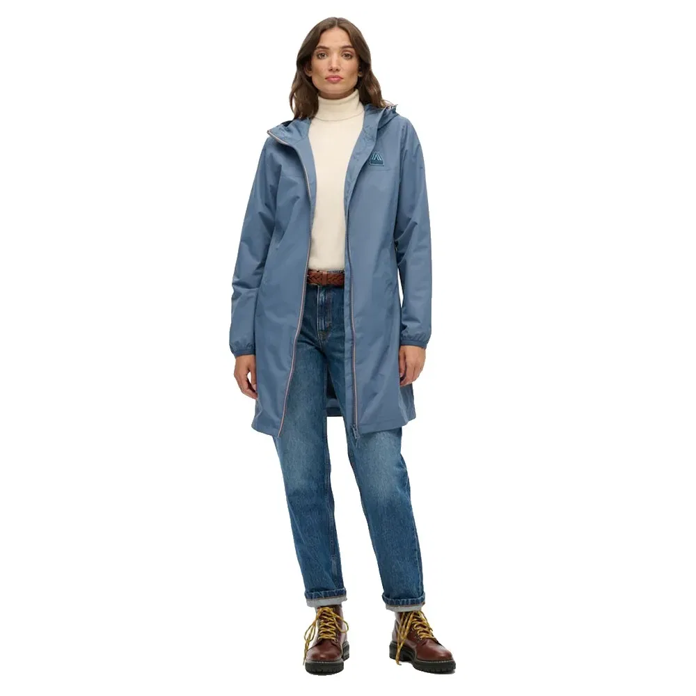 Ветровка Superdry Longline Tri Windbreaker, синий — фото 3