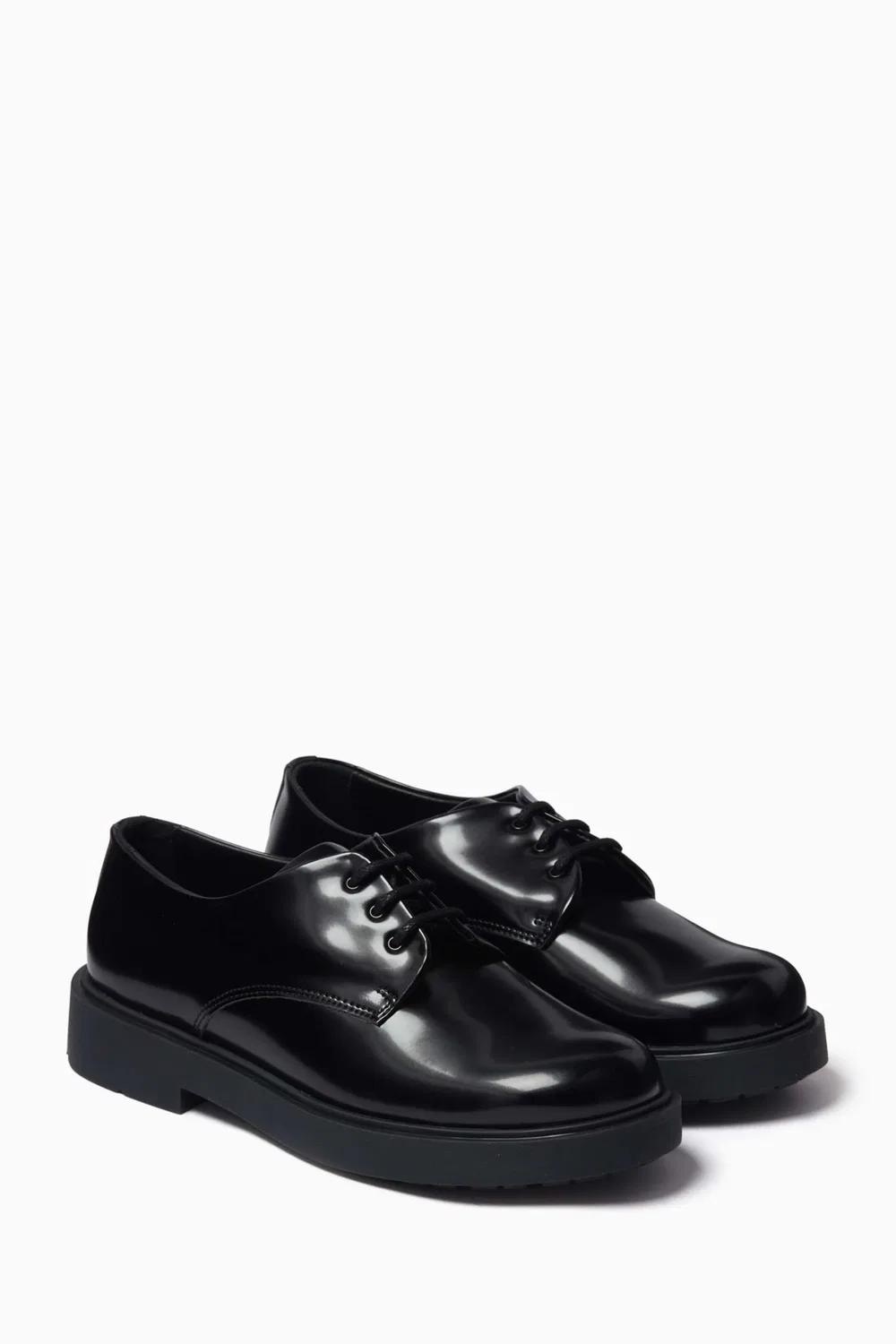 Кроссовки на шнуровке кожаные Emporio Armani
