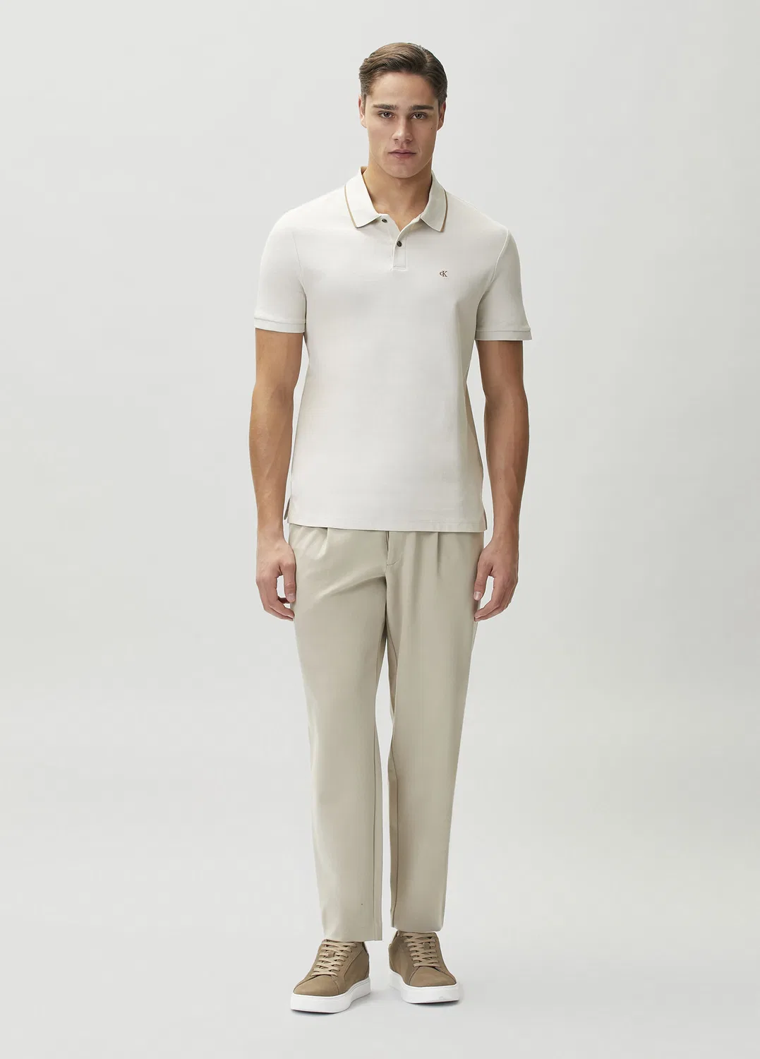 Брюки плиссе Calvin Klein, коричневый