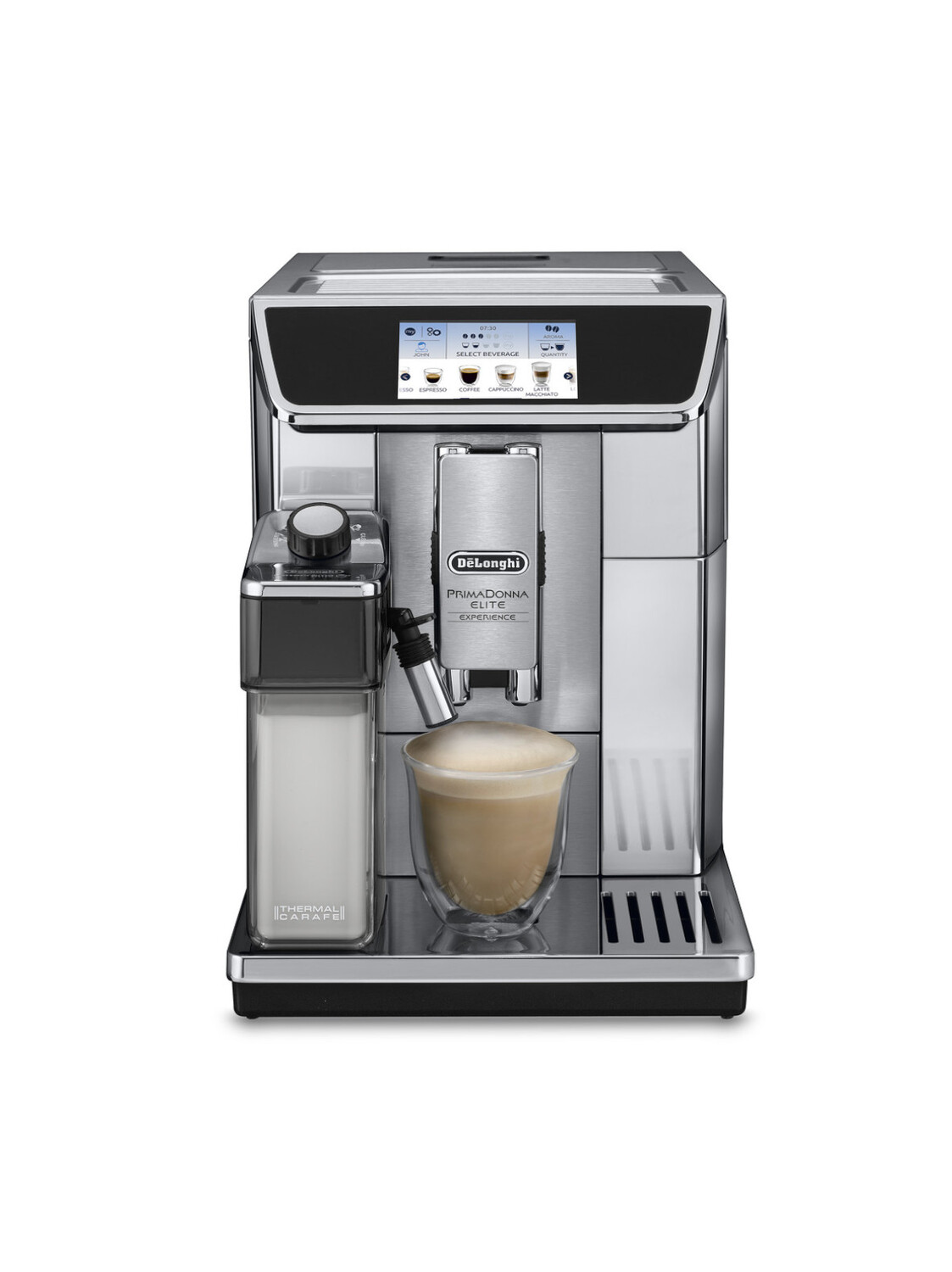 

Автоматическая кофемашина DeLonghi PrimaDonna Elite, ECAM650.85.MS, металлик/черный