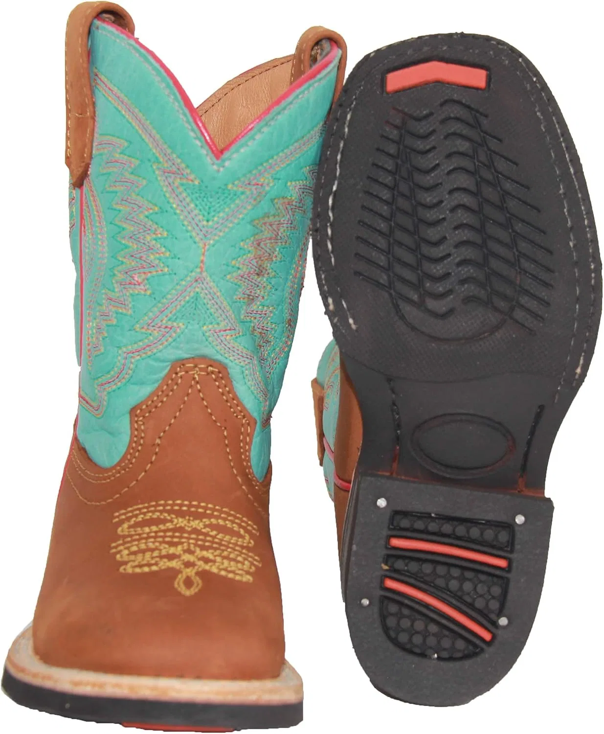 Детские сапоги для девочек с принтом Kids Western Boots Girls Cowgirl Cowboy Boot The Western Shops, Blue Tang — фото 2