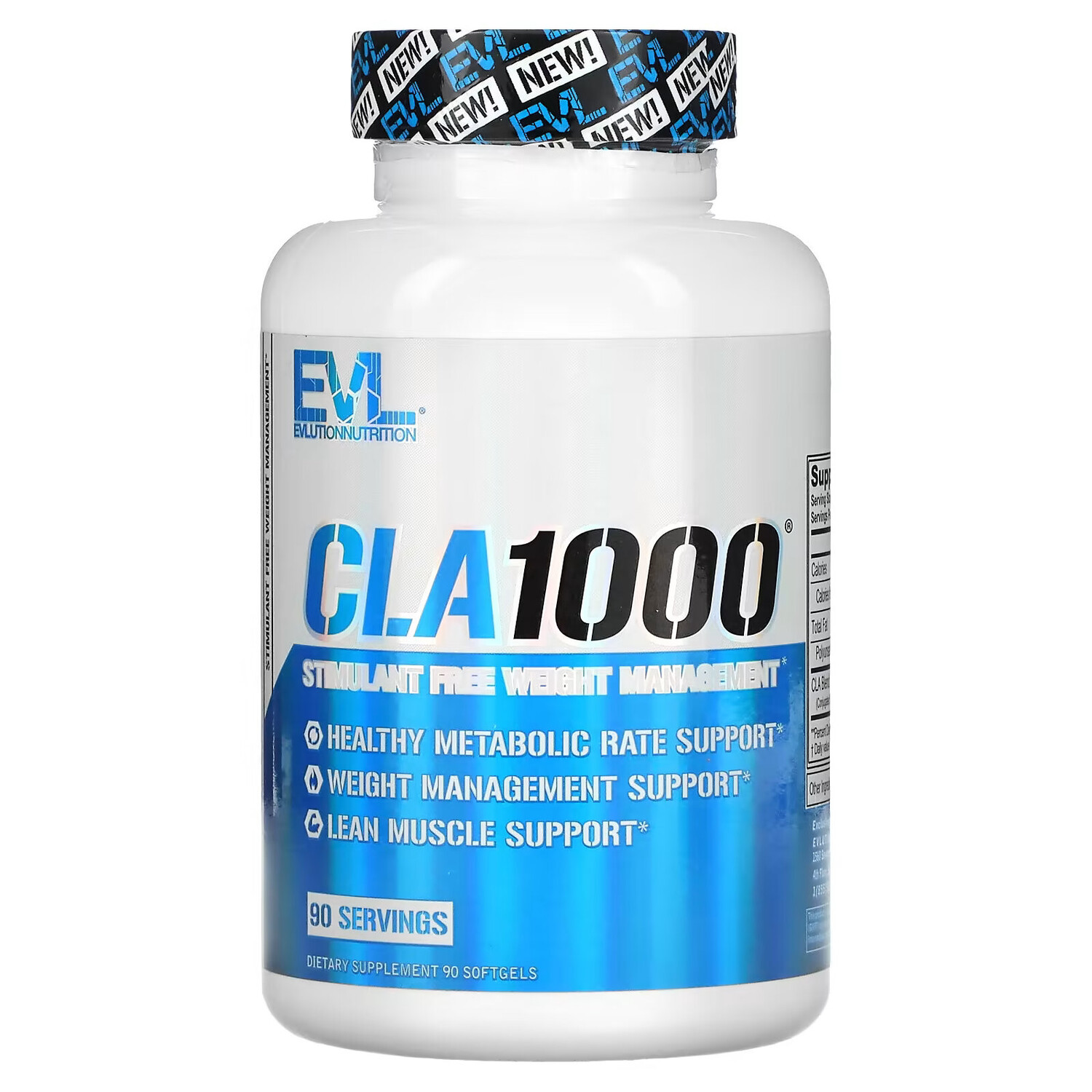 

EVLution Nutrition, CLA1000, добавка для коррекции веса без стимуляторов, 90 капсул