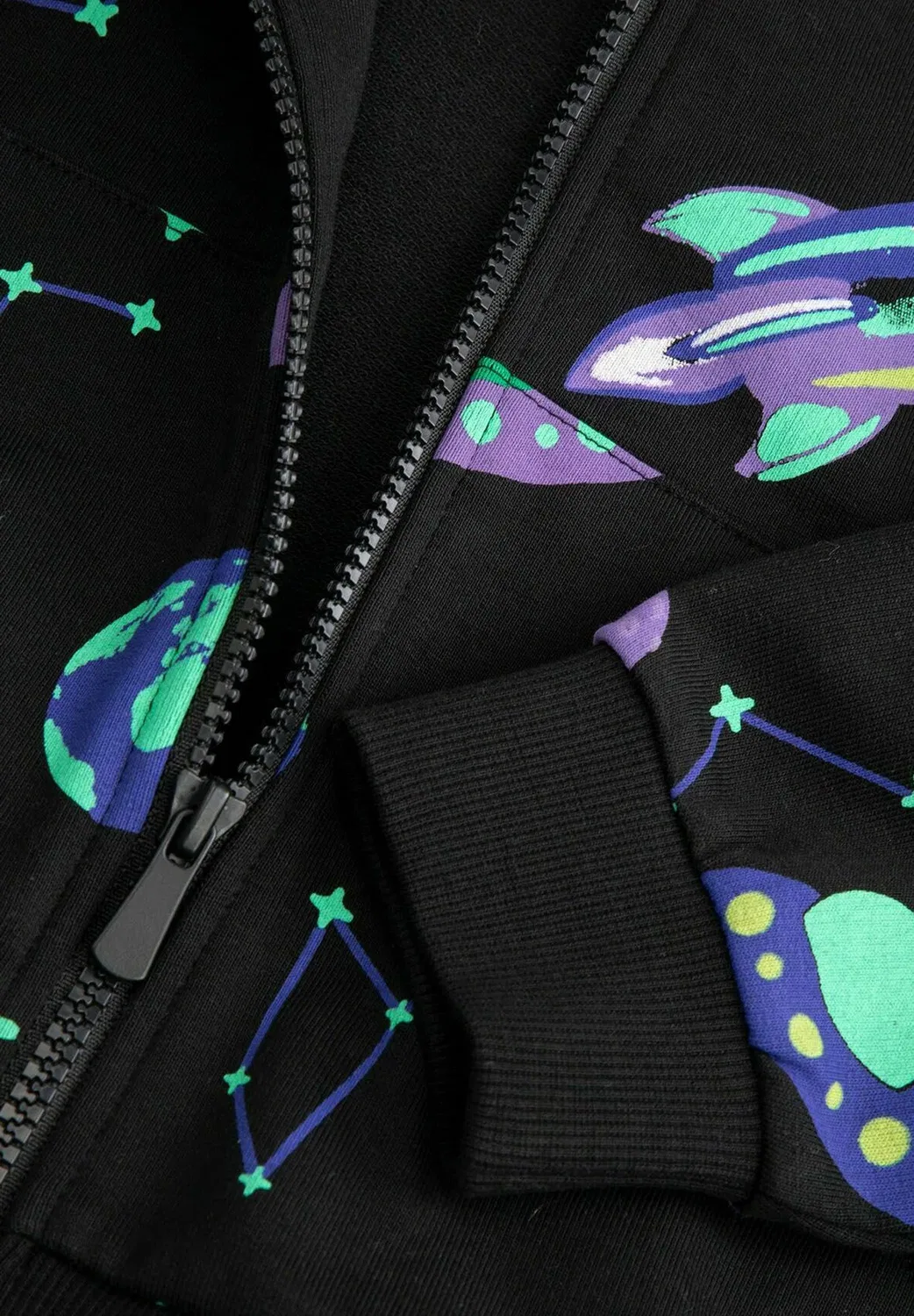 Kapuzenjacke mit reissverschluss - толстовка на молнии Coccodrillo, Black — фото 4