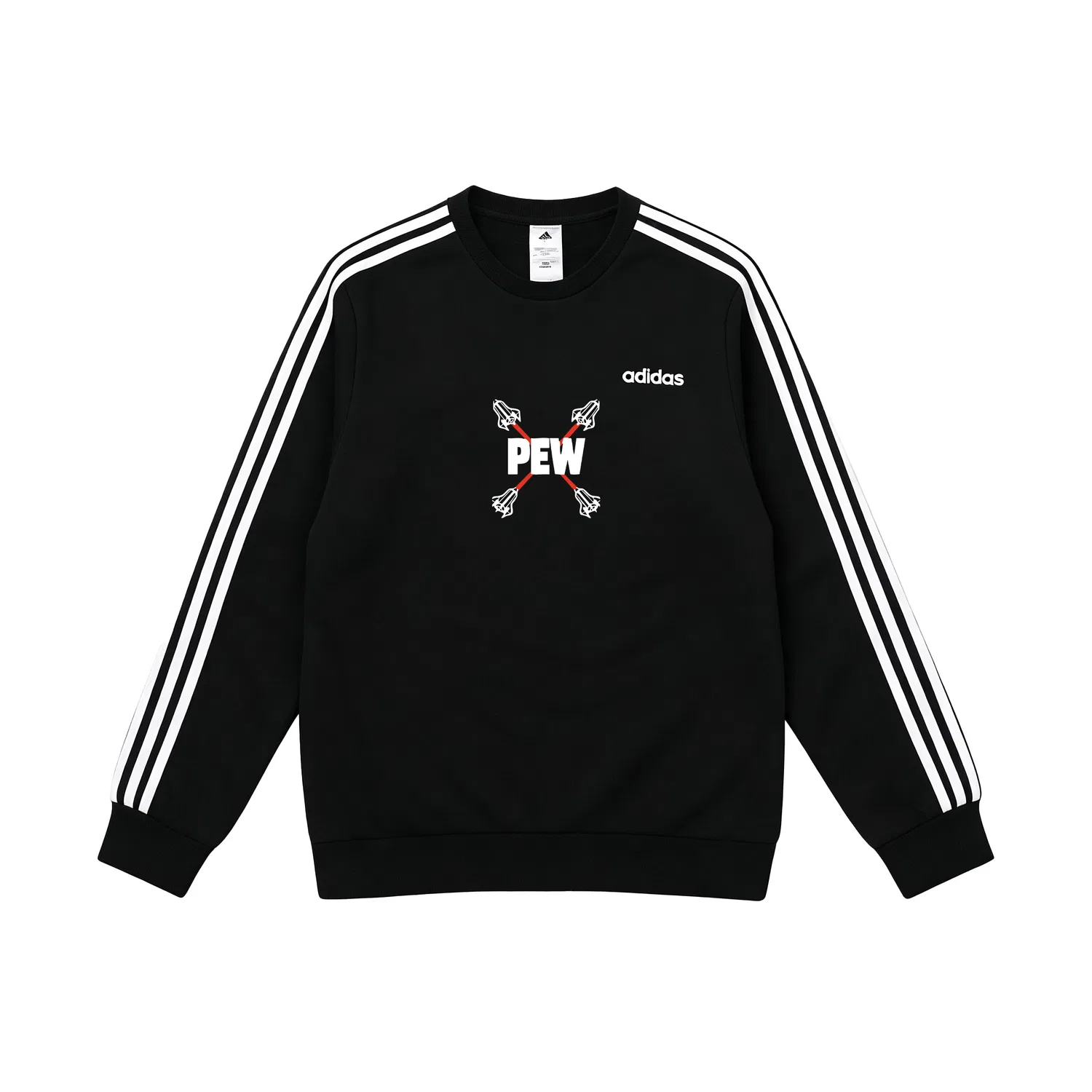 Детский свитшот с круглым вырезом прямого кроя Adidas, Black