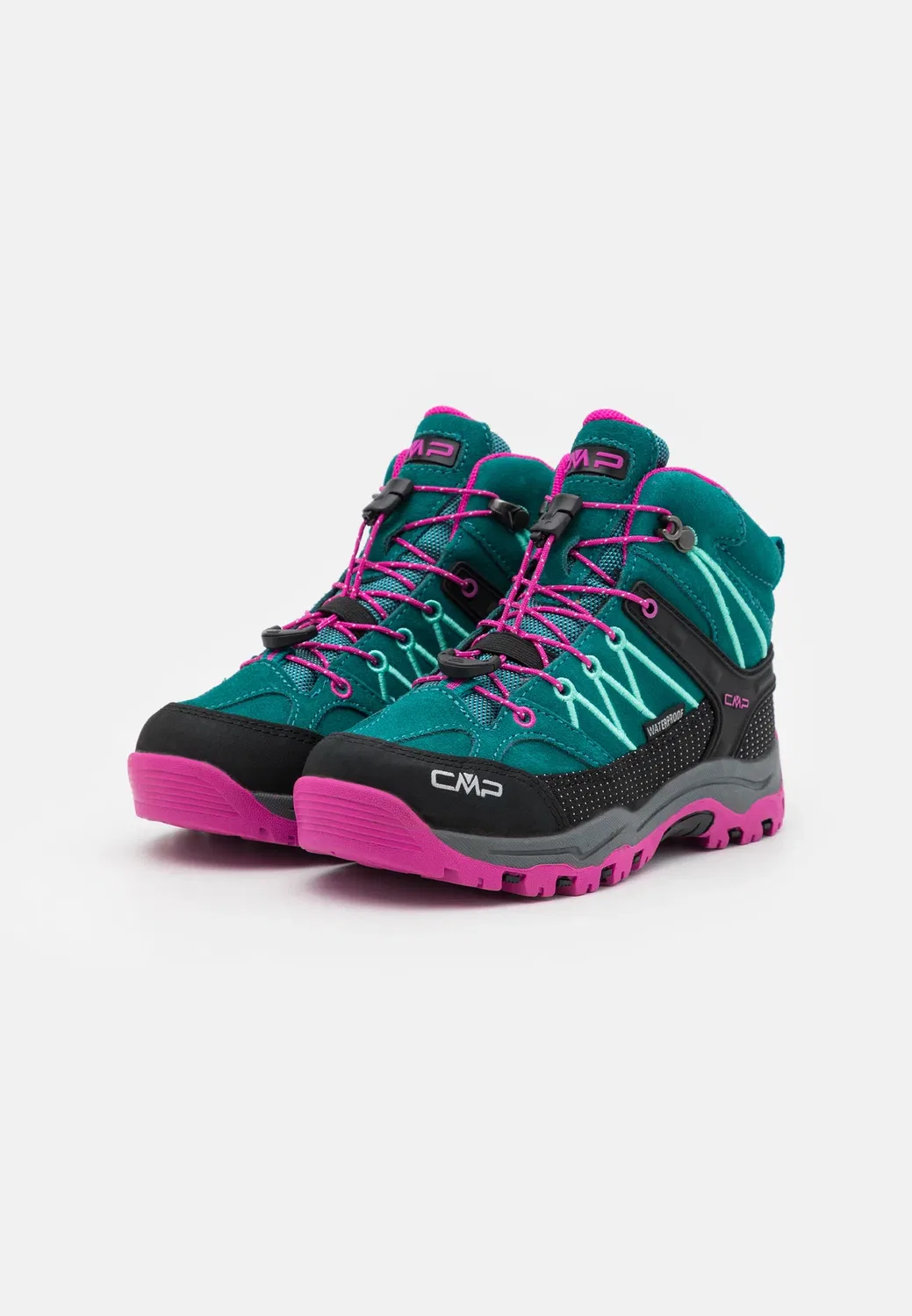 Детские походные ботинки Rigel Mid WP унисекс Cmp, Lake/Pink Fluo — фото 2
