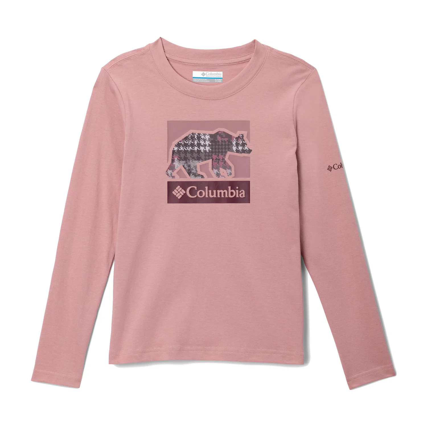 Детское лонгслив с принтом Hazeldel Hill Graphic Tee Columbia, Rosa — фото 3