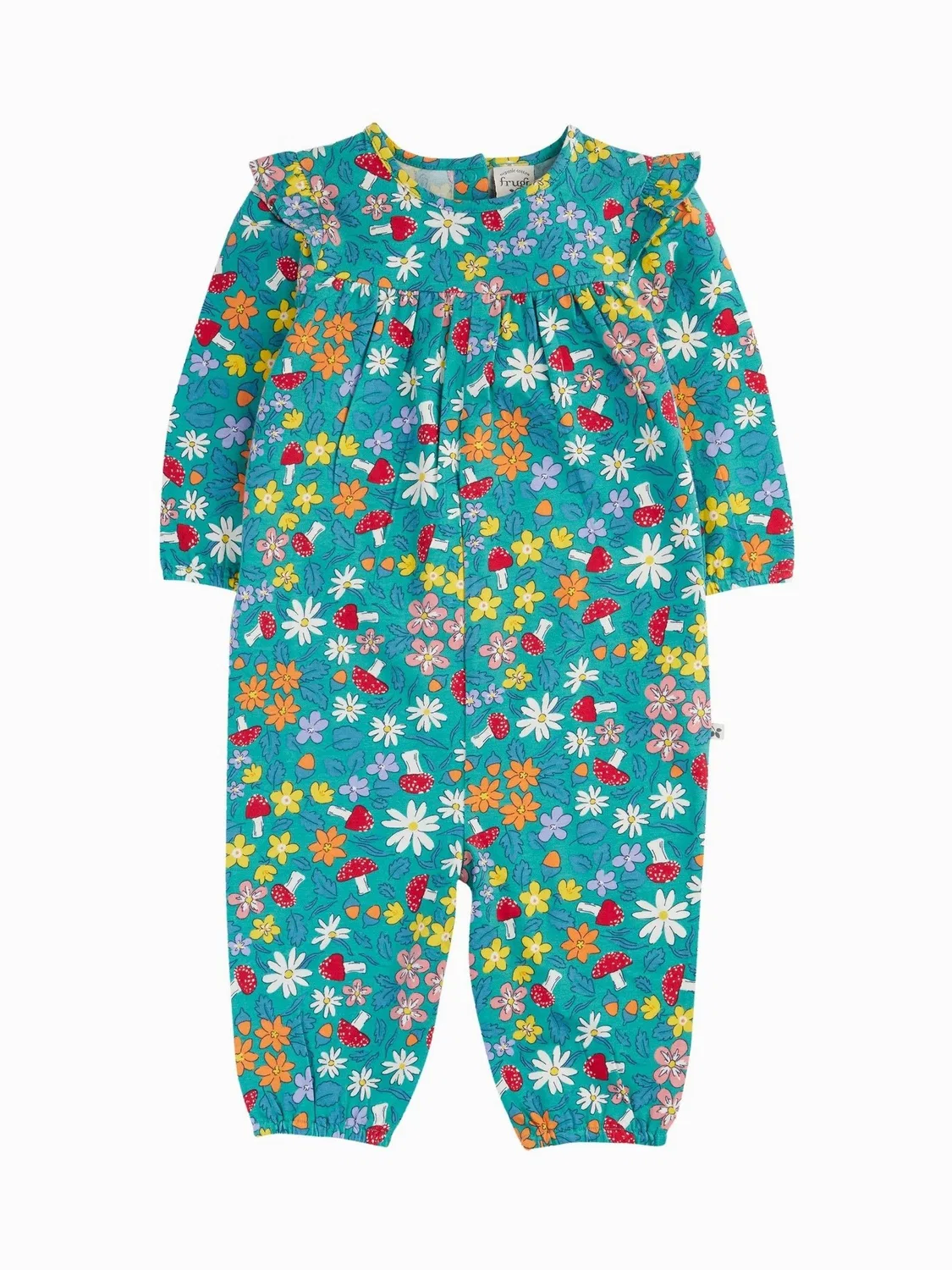 Комбинезон с воланами Wren Frugi, зеленый