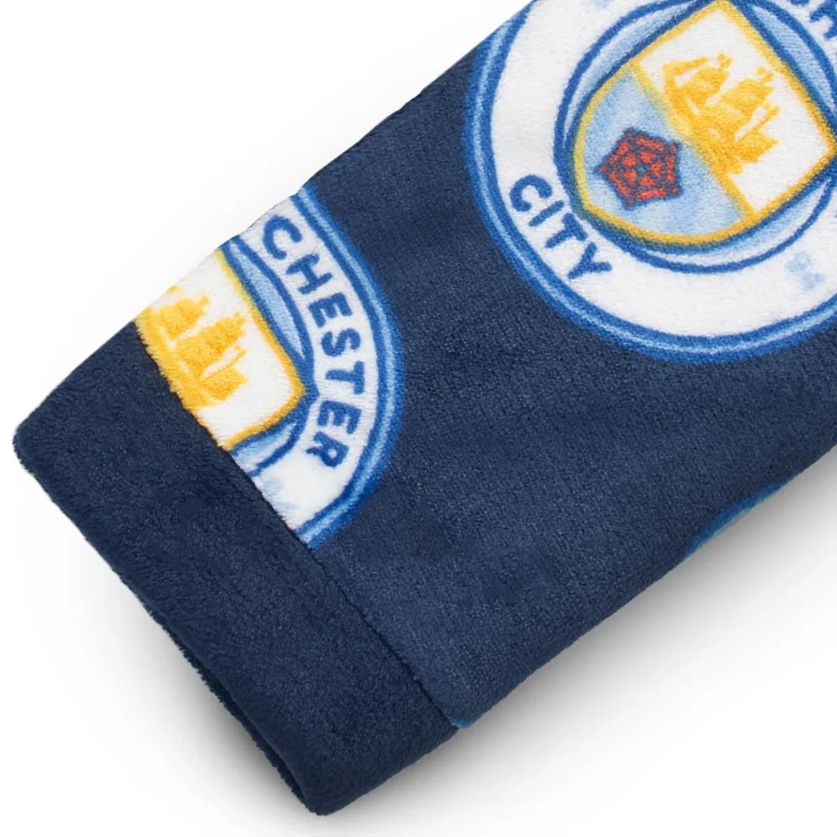 Детский банный халат с капюшоном из флиса Manchester City Fc, Navy — фото 3