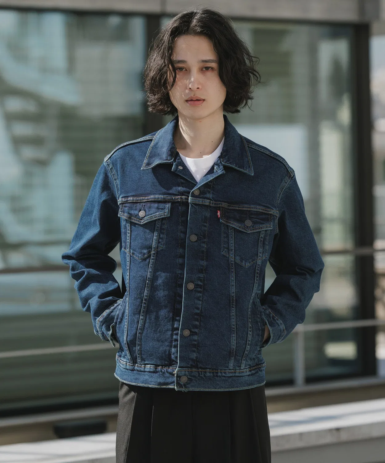 Мужская джинсовая куртка-трактор с принтом Levi's, Blue