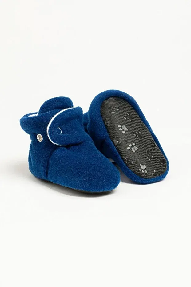 Детские домашние тапочки для девочек с начесом Babyzilla, Navy Blue — фото 2