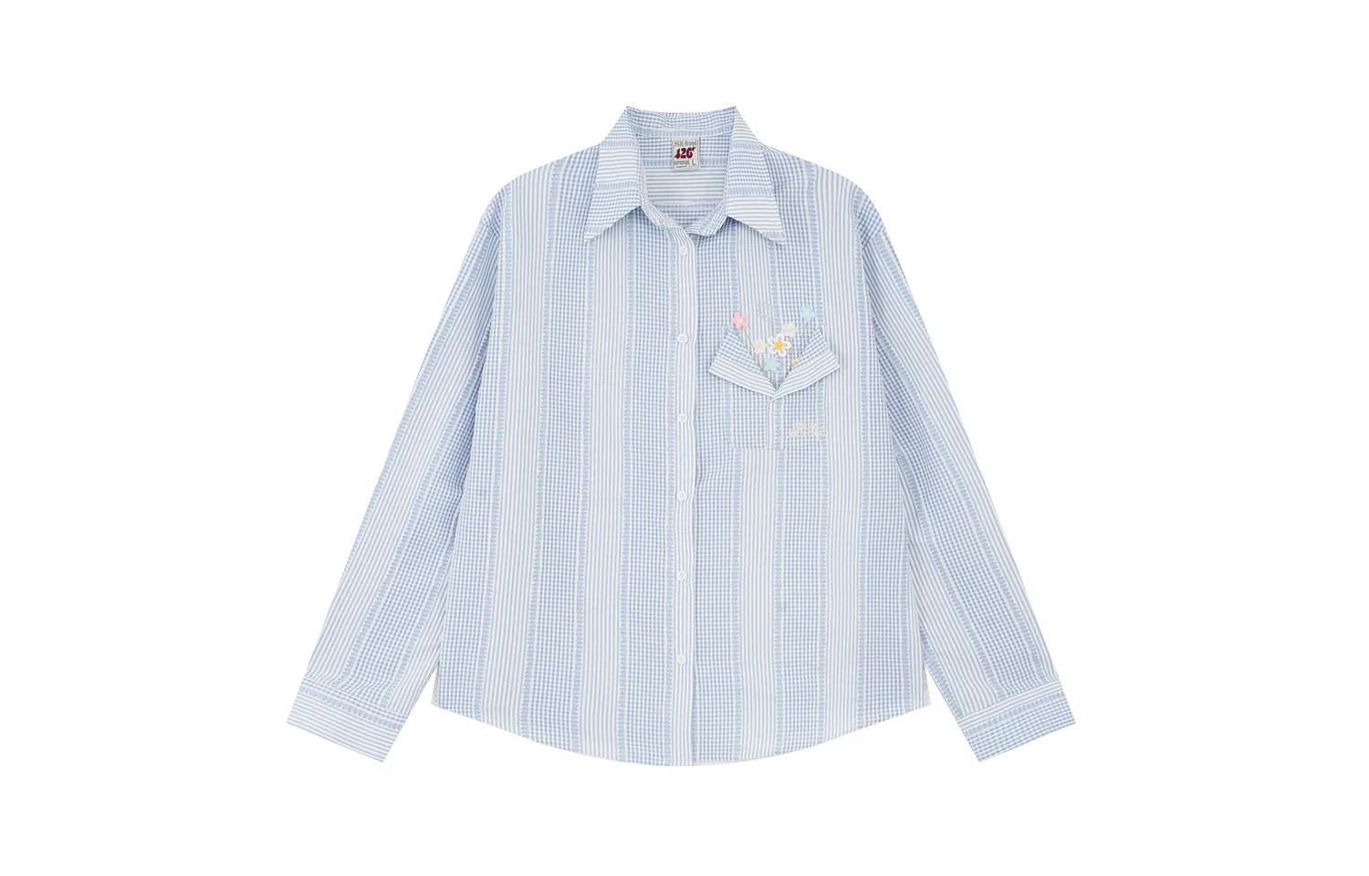 Детская рубашка с отложным воротником F426, Blue