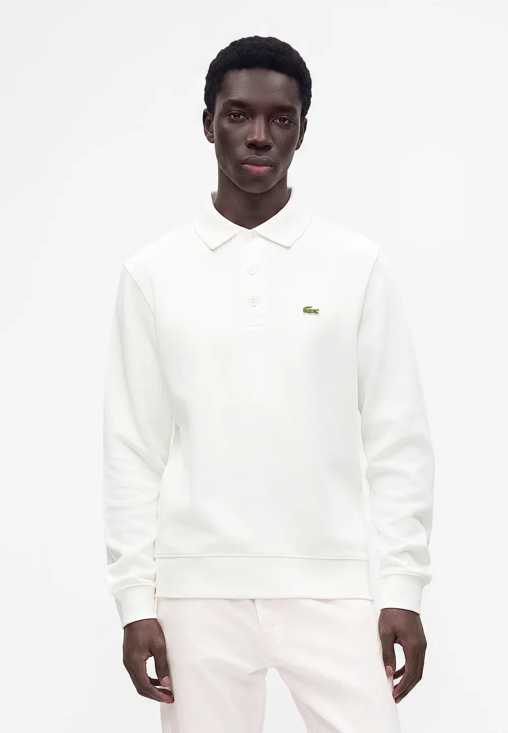 Рубашка поло Lacoste, однотонная, цвет Flour