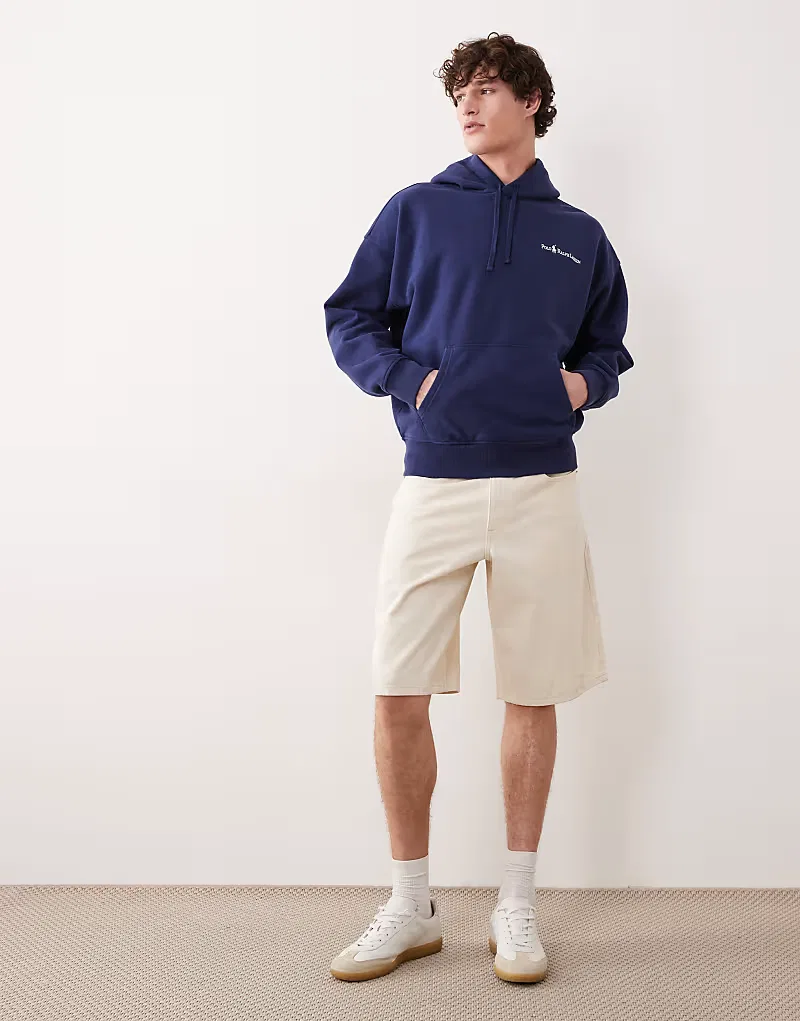 Толстовка Polo Ralph Lauren с логотипом на груди, темно-синий — фото 2