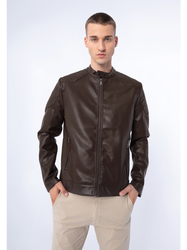 

Кожаная куртка Wittchen WITTCHEN Faux leather jacket., цвет Dark brown