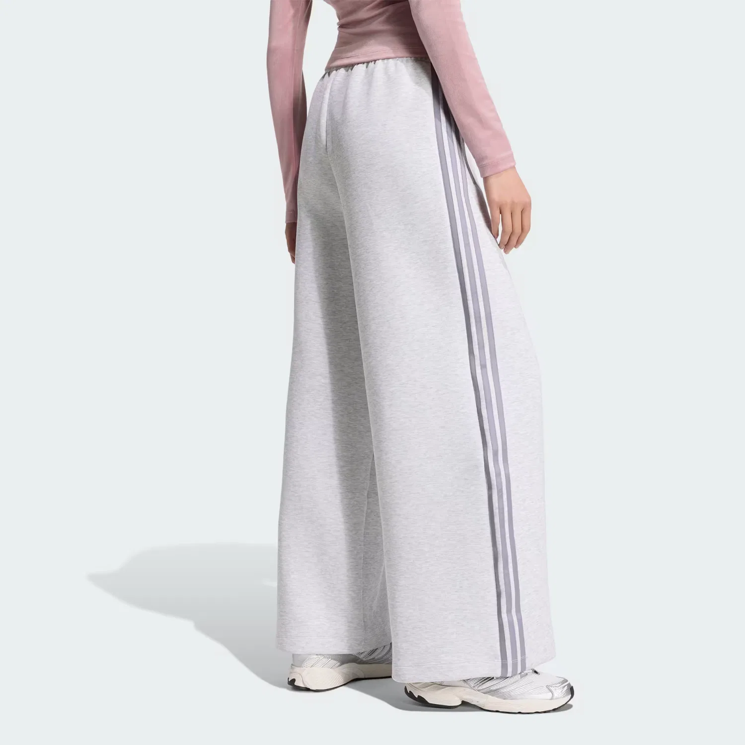 Женские спортивные брюки свободного кроя Spacer Trackpants Adidas Originals, светло-серый меланж — фото 3