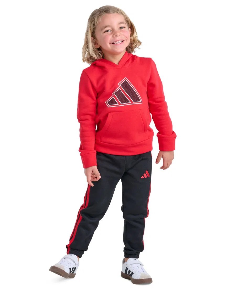 Комплект из свитшота и джоггеров с принтом adidas, Pure Ruby — фото 2