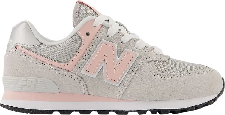 Кроссовки New Balance 574 Little Kid Wide 'Core Pack - Rain Cloud Pink Haze', серый — фото 2