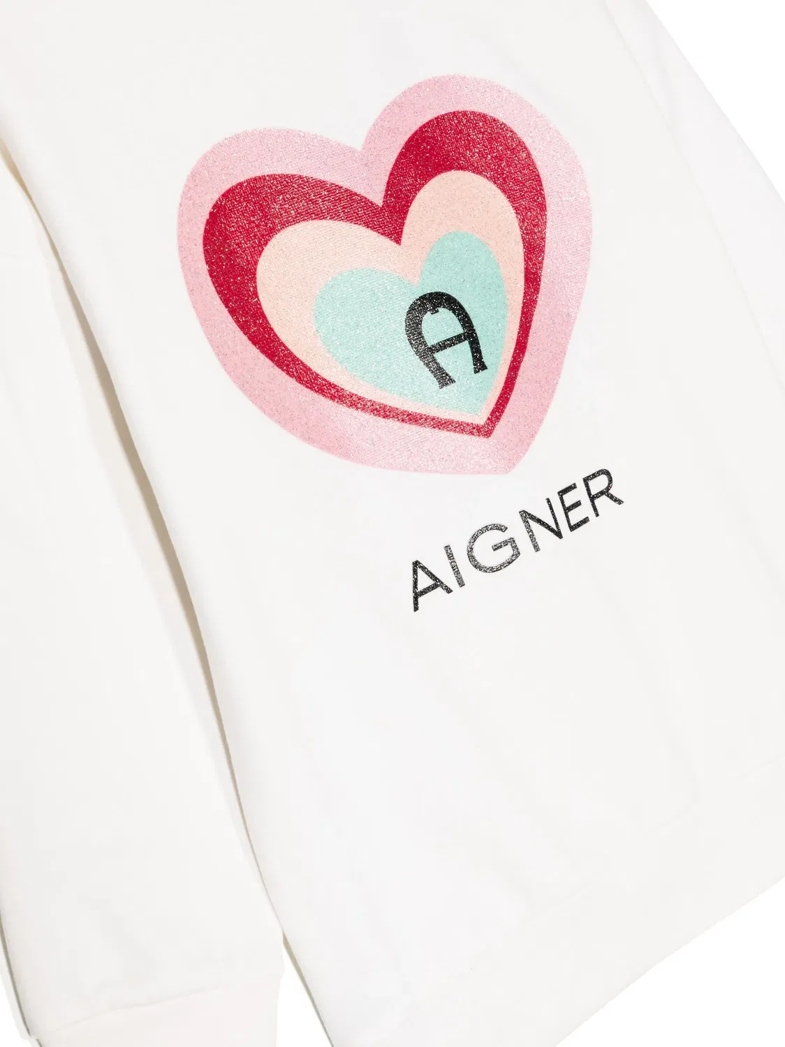 Aigner Свитшот с блестящим принтом сердца — фото 2