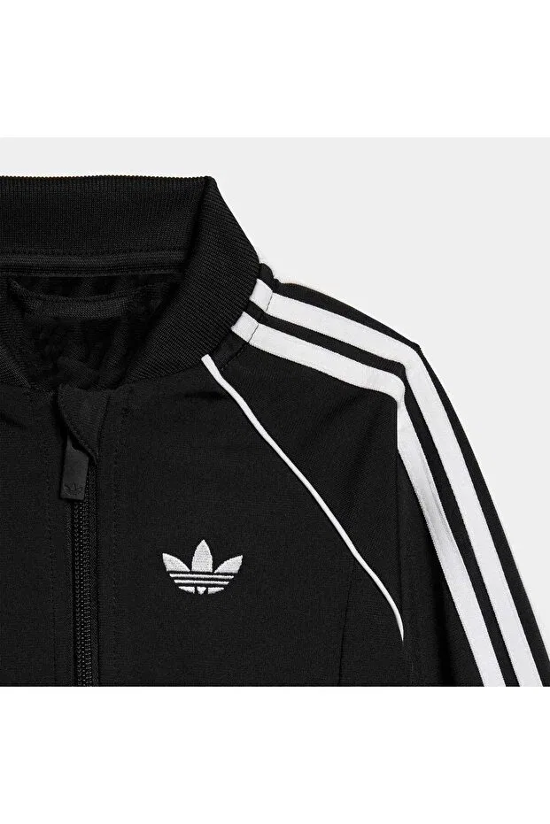 Детский комплект спортивного костюма с длинным рукавом Originals bebek black tracksuit set Adidas, Negru — фото 4