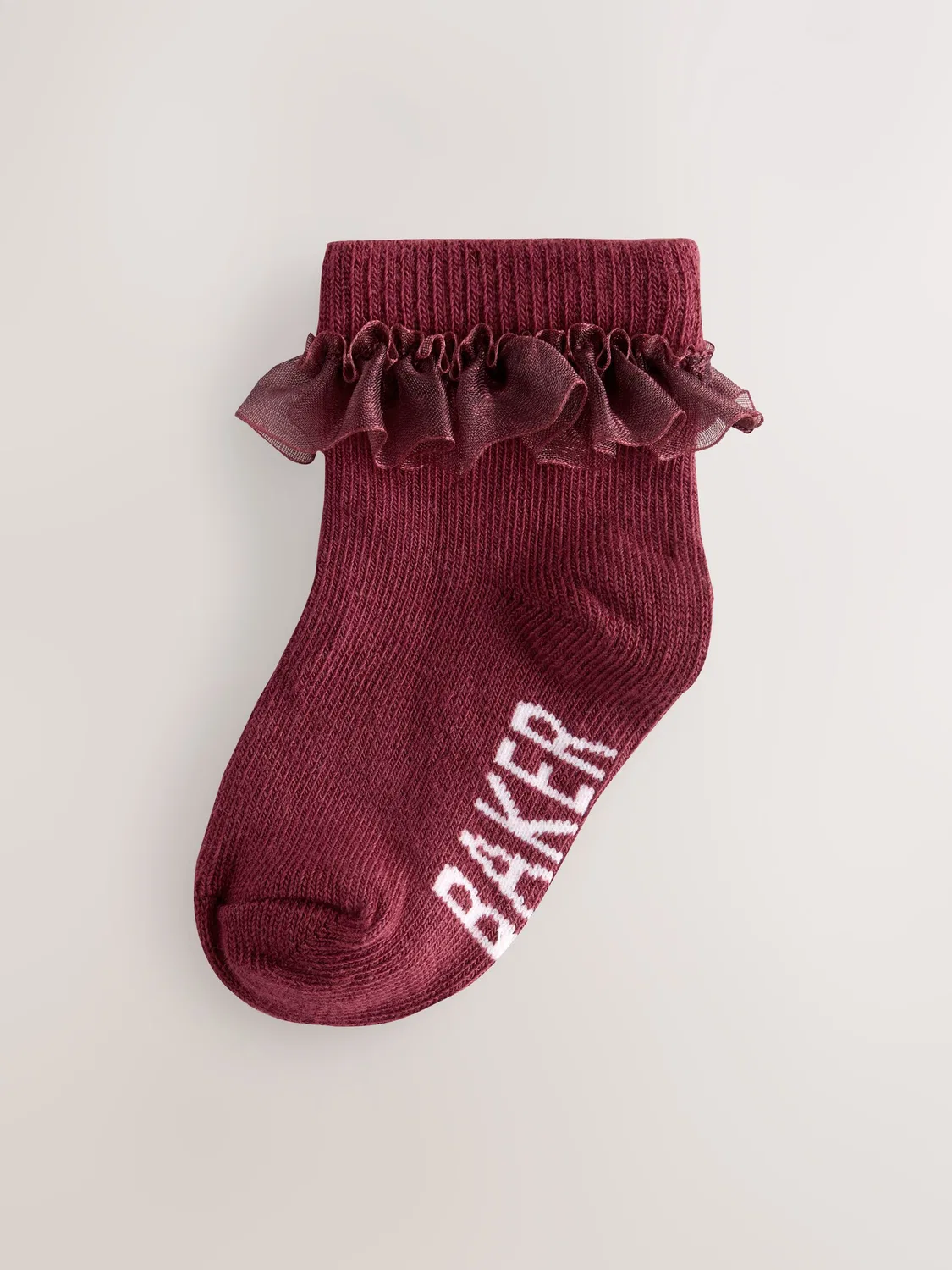 Носки детские, 5 пар Baker by Ted Baker, бордовый/экрю/розовый — фото 4