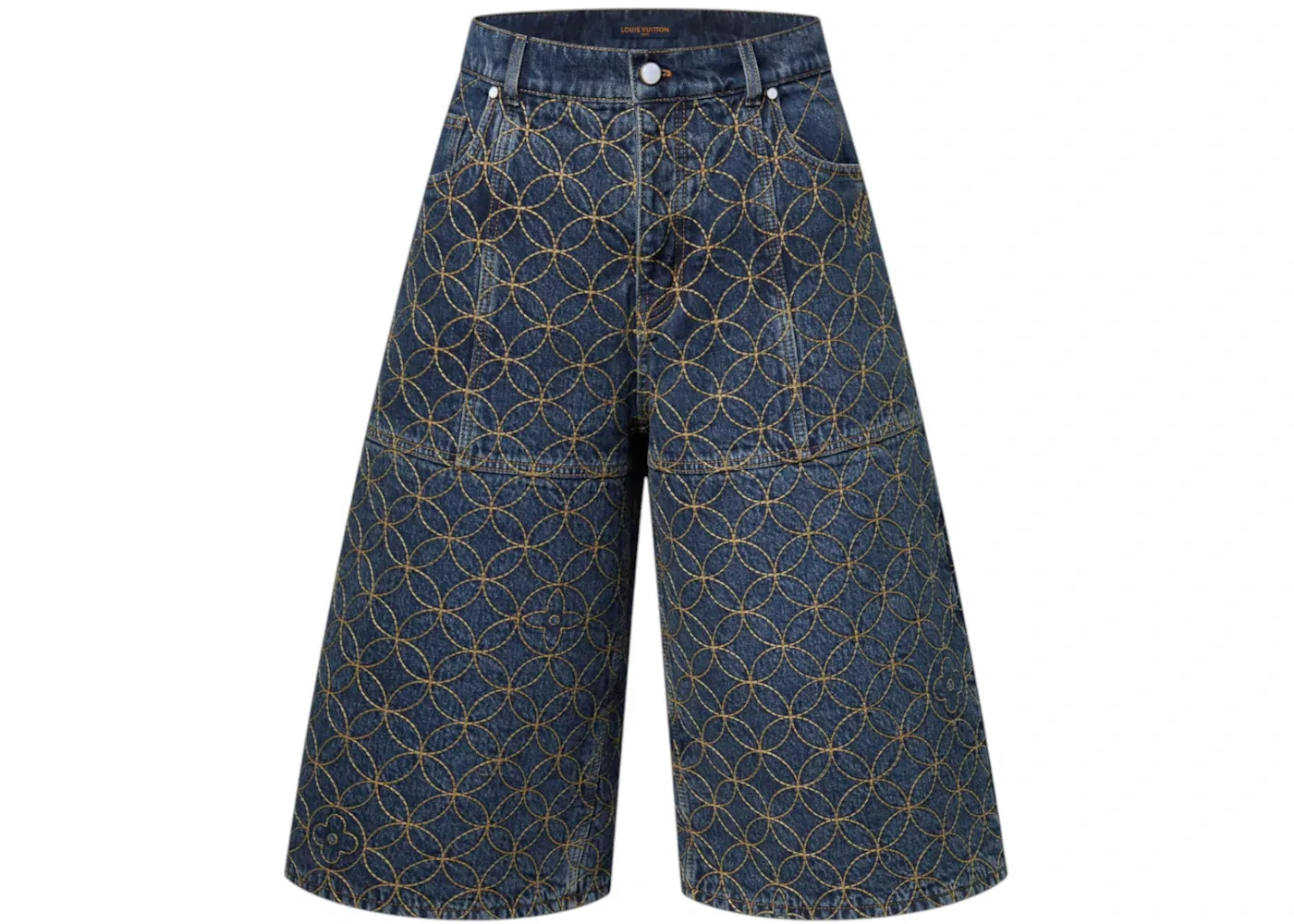 Мужские шорты с вышивкой Louis Vuitton x Nigo, Blue