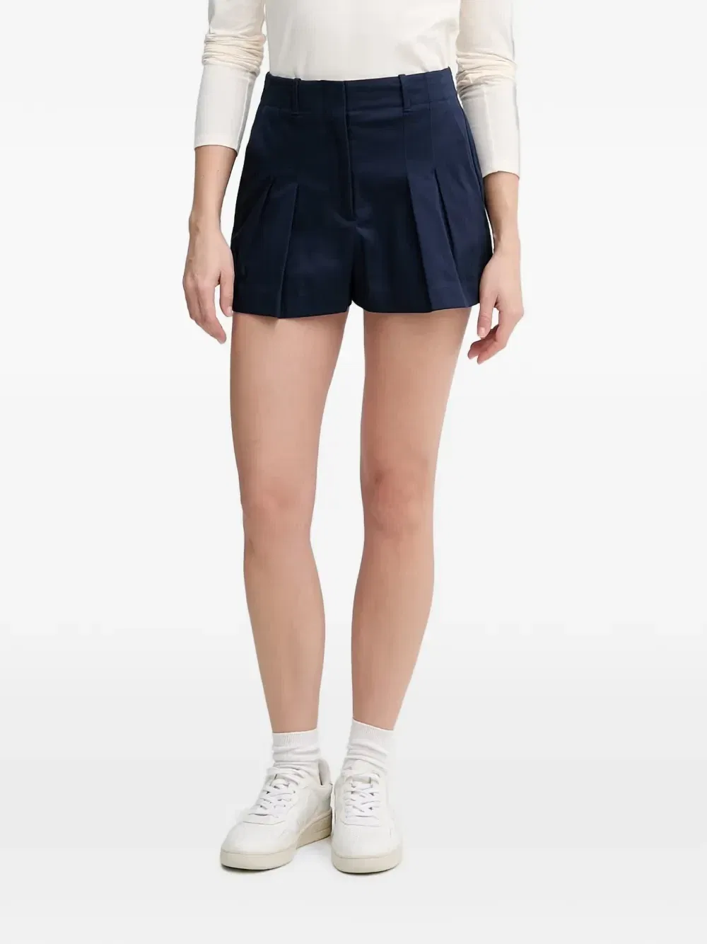 Шорты Lacoste Плиссированные с логотипом, синие